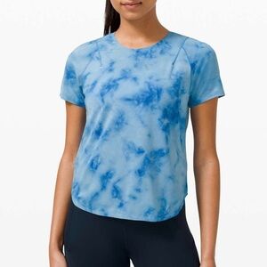 lululemon athletica Blue Tie-Dye Short Sleeve Tee